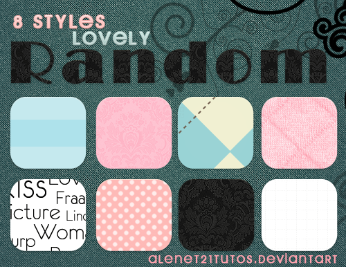 8 Styles Lovely Random By alenet21
